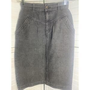 Vintage D.D. Sloane Denim Gray Skirt Sz 9/10 Midi Length